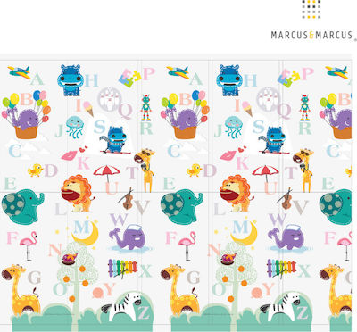 Marcus & Marcus Covoraș de Activități ABC Playmat Alb pentru 0++ Luni (LxlxÎ) 200x150x1cm