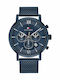 Tommy Hilfiger Evan Ανδρικό Ρολόι 44mm Χρονογράφος Μπαταρίας με Μπλε Ατσάλινο Μπρασελέ