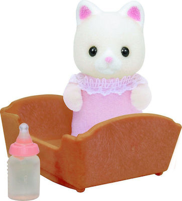 Epoch Toys Миниатюрна Играчка Silk Cat Baby Силвански семейства за 3+ Години