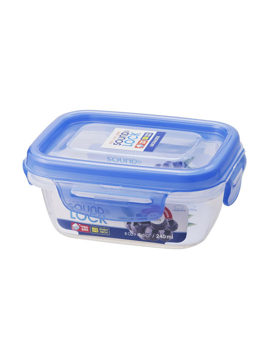 Lock&Lock Lunch Box Plastic Μπλε Suitable for for Lid for Microwave Oven 240ml 1pcs