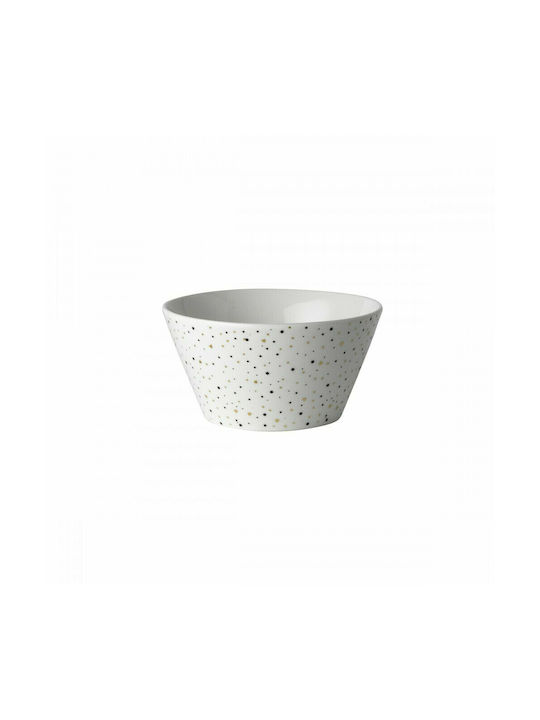 Dutch Rose Sparkling Cereal Serving Bowl Round made of Porcelain White with Diameter 14cm