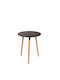 Julio Table Kitchen Wooden Black 70x70x71cm