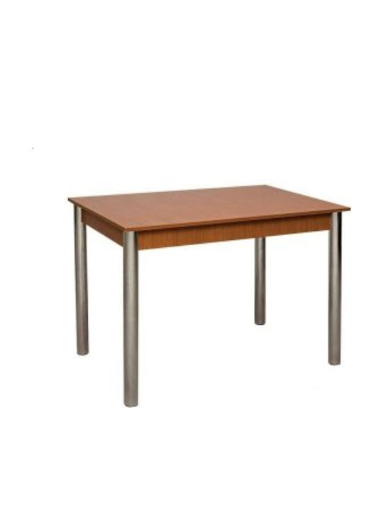 Table Kitchen Wooden with Metal Frame Cherry 100x60x74cm