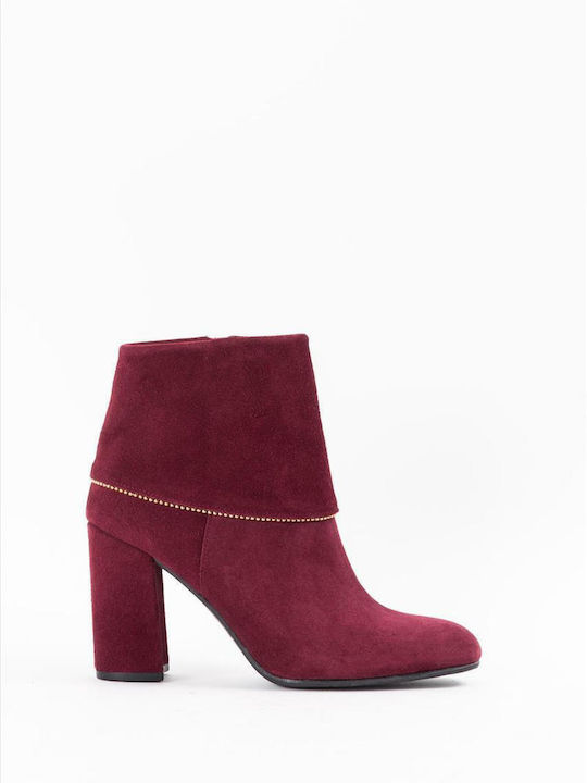 New Matic 420 Suede Women's Ankle Boots Burgundy