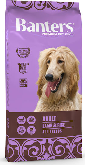 Banters Adult 3kg Dry Food for Adult Medium Breed Dogs with Lamb, Corn and Rice