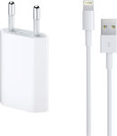 Charger with USB-A Port and Cable Lightning Whites (14853)