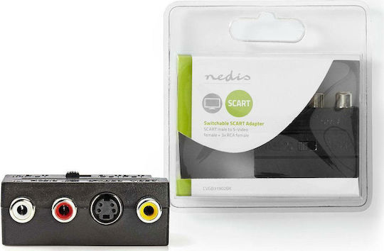 Nedis Switchable Convertor Scart masculin în RCA / S-Video feminin 1buc