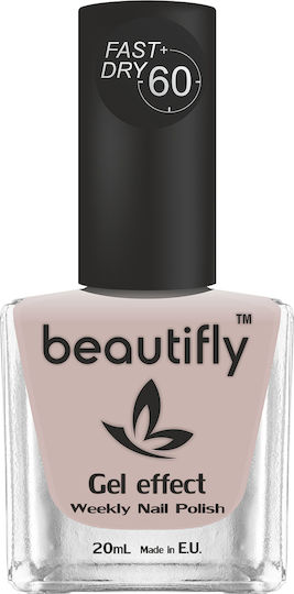 Beautifly Glossy Βερνίκι Νυχιών Μακράς Διαρκείας Quick Dry 245 Coffee Bean 20ml