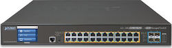 Planet GS-5220-24UPL4XVR Managed L2 PoE+ Switch με 24 Θύρες Gigabit (1Gbps) Ethernet και 4 SFP Θύρες