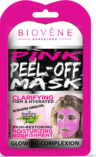 Biovene Pink Peel-Off Face Black Brightening Mask