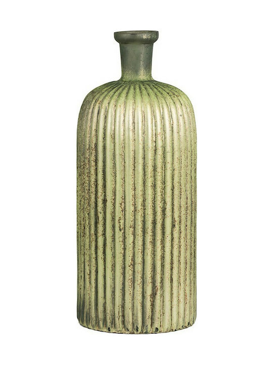 Artekko Βază decorativă Metalic Verde 12.7x12.7x33cm 1buc