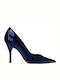 Sante Pointed Toe Heel of Patent Leather with Stiletto Heel Navy Blue