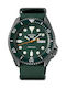 Seiko 5 Sports Men's Watch 42.5mm Automatic with Green Fabric Strap