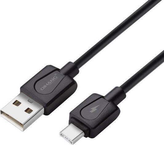 QIHANG C38 USB 2.0 Kabel USB Typ-C männlich - USB-A Schwarzes 1m