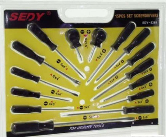 Sedy Tools Σετ 15 Κατσαβίδια