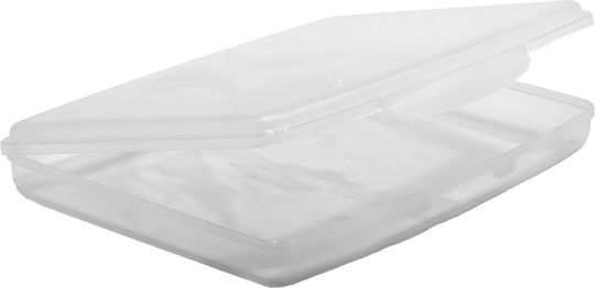 Cyclops Plastic Transparent Lunch Box With Compartments 23.5x16.5cm