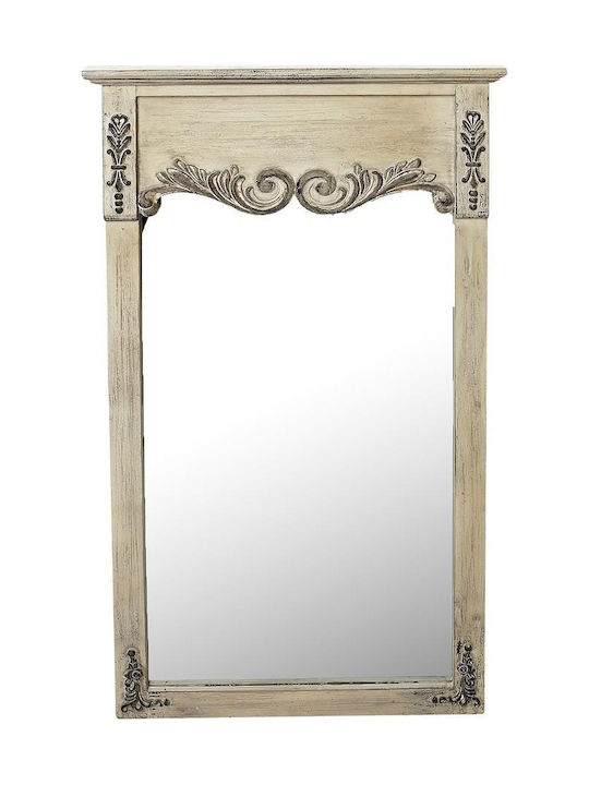 Espiel Wall Mirror with Brown Wooden Frame 110x61cm 1pcs