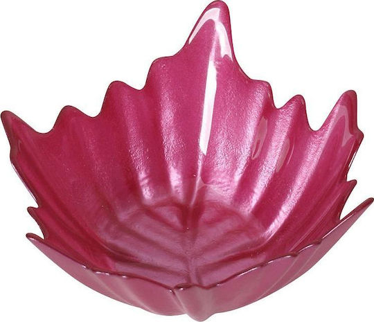 Espiel Dekorative Schüssel Glas Rosa 14x14cm 1Stück