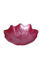 Espiel Botanic Platou Decorativ Rotundă Sticlă Roz 1buc 15x15x3.5buc
