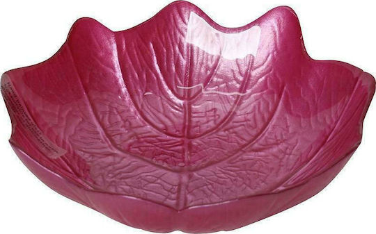 Espiel Botanic Platou Decorativ Rotundă Sticlă Roz 1buc 15x15x3.5buc