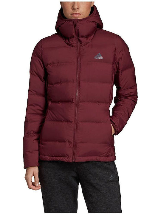 adidas Helionic Down Jacket Puffer Burgundy