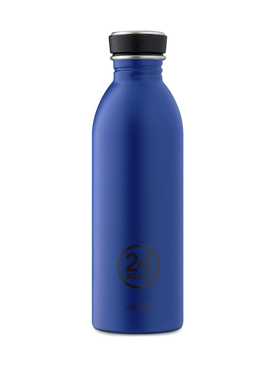 24Bottles Urban Ανοξείδωτο Παγούρι 500ml Μπλε Gold