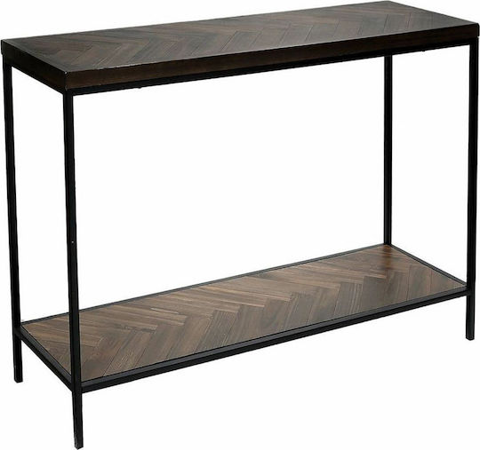 Console Table Wood & Metal Καφέ L105xW30xH80cm