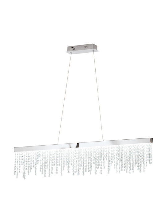 Eglo Antelao Hängelampe LED Schiene mit Natürliches Weiß Licht Silber