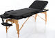 Rest Pro VIP 3 Wooden Portable/Folding Black Massage and Physiotherapy Bed 192x70cm