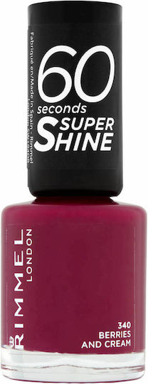 Rimmel 60 Seconds Super Shine Polish Glossy Βερνίκι Νυχιών Quick Dry Κόκκινο 8ml