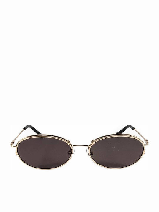 adidas Men's Sunglasses with Gold Metal Frame and Gray Lens AOM015-120000