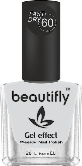 Beautifly Glossy Long Lasting Quick Dry Nail Polish 500 Ice White 20ml