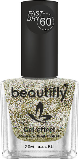 Beautifly Glossy Βερνίκι Νυχιών Μακράς Διαρκείας Quick Dry 610 Shining Stars 20ml