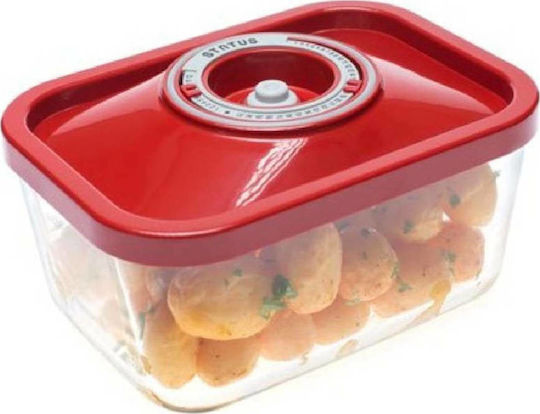 Status General Use Box with Airtight Lid Plastic Red 500ml