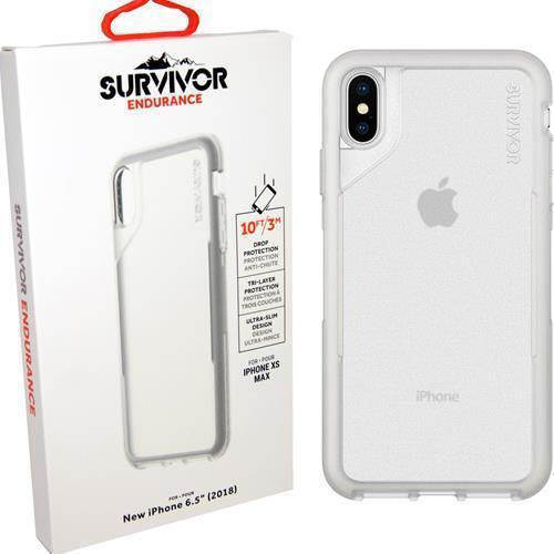 Griffin Survivor Endurance Back Cover Σιλικόνης Λευκό (iPhone X / Xs)