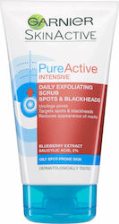 Garnier Skinactive PureActive Scrub Προσώπου για Λιπαρές Επιδερμίδες 150ml