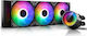 Deepcool Castle 360 RGB v2 Водно охлаждане на процесор Троен вентилатор 120мм за Socket AM4/1200/115x Черна