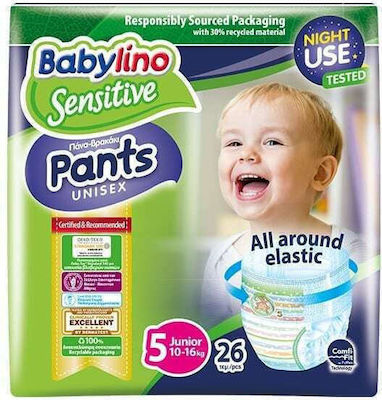 Babylino Sensitive Πάνες Βρακάκι No. 5 για 10-16kg 26τμχ