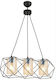 Crystal Pendant Light Three-Light Rail Black