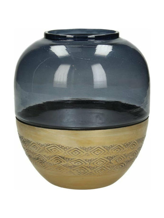 Zaros Decorative Vase Blue 13x15x15cm