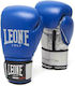 Leone Smart Synthetic Leather Boxing Competition Gloves Blue