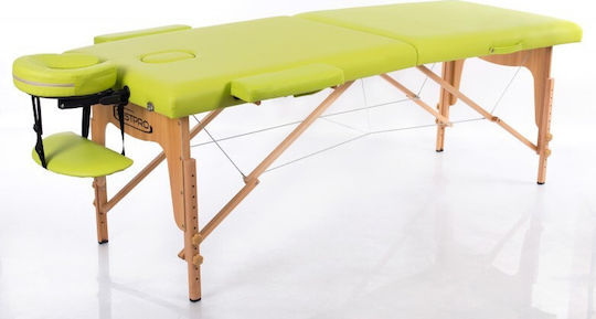 Rest Pro Classic 2 Wooden Portable/Folding Green Massage and Physiotherapy Bed 192x70cm