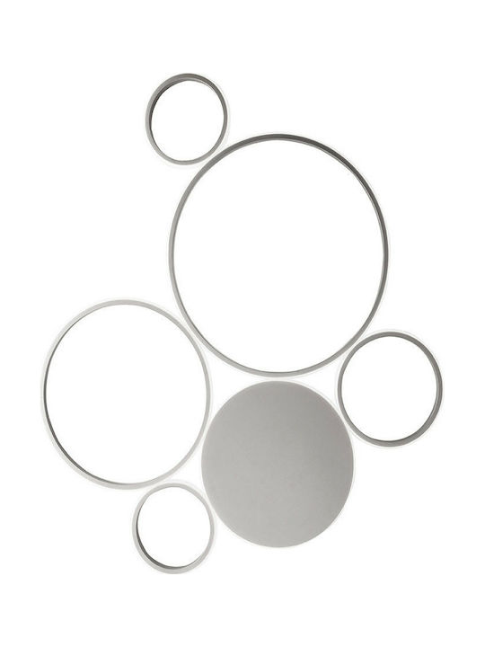 Ondaluce PL.POIS/SILVER-GR Lamp Wall LED White 93x84x4cm