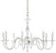 Ideal Lux Justine Sp8 Chandelier Candlestick 8xE14 White 197524