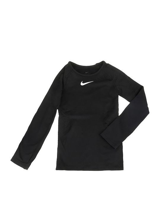 Nike Kinderhemd Langarm Schwarz