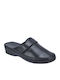 Naturelle 30011Μ Anatomic Leather Women's Slippers In Black Colour