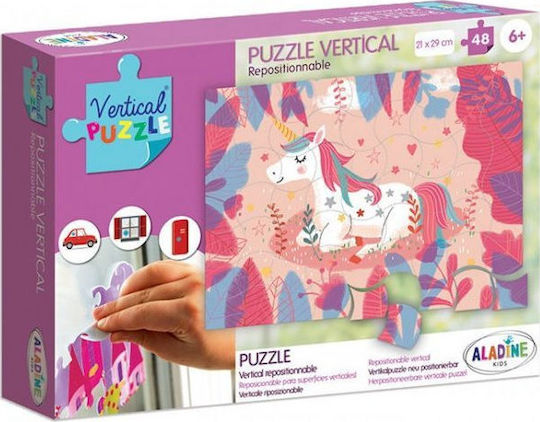 Παιδικό Puzzle Vertical Puzzle Unicorn για 6+ Ετών 48pcs Aladine