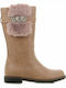 Lederne Kinderstiefel mit Reißverschluss Rosa