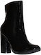 Envie Shoes Women's Ankle Boots made of Patent Leather with High Heel Black