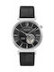 Bulova Regatta Ανδρικό Ρολόι 40mm Μπαταρίας με Μαύρο Δερμάτινο Λουράκι